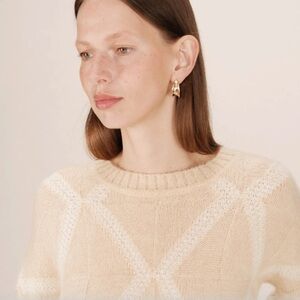 SALINGER VANILLA WOOL PATTERN SWEATER